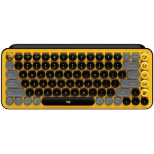 (KEYBOARD) LOGITECH POP KEYS WIRELESS/BLUETOOTH/VÀNG-ĐEN (BLAST_YELLOW)