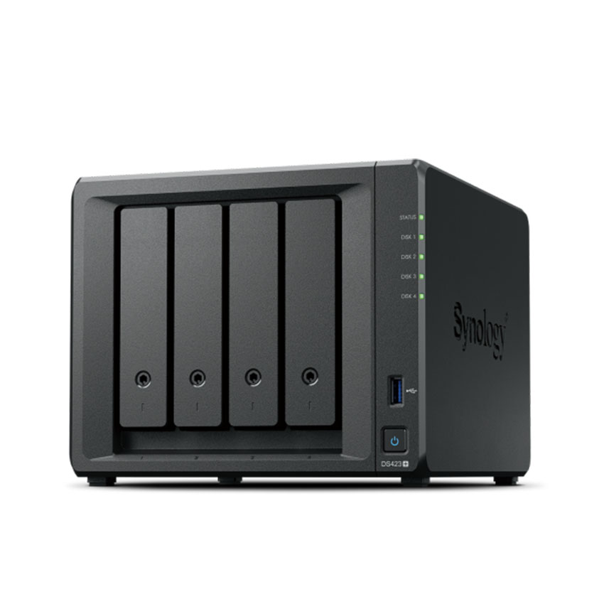 Thiết bị lưu trữ NAS Synology DS423+ (2 GB DDR4 | 4 khay ổ cứng + M.2 2280 NVMe SSD )